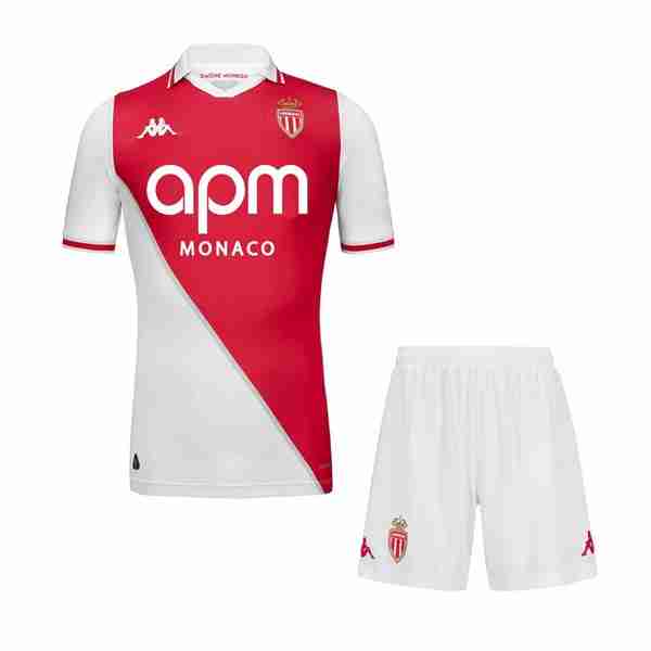Camiseta AS Monaco 1ª Niño 2024-2025 Maillot 1rd Ensemble Enfant AS Monaco 2024 2025