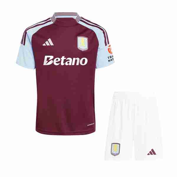 Camiseta Aston Villa 1ª Niño 2024-2025 Maillot 1rd Ensemble Enfant Aston Villa 2024 2025