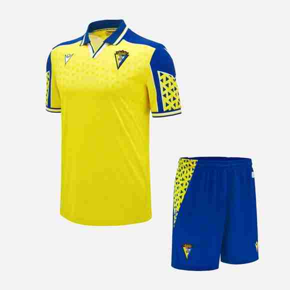 Camiseta Cádiz 1ª Niño 2024-2025 Maillot 1rd Ensemble Enfant Cadiz 2024 2025