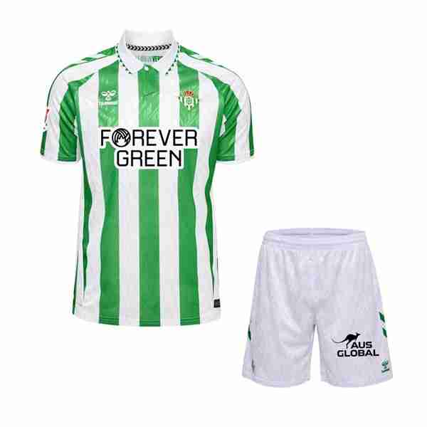 Camiseta Real Betis 1ª All Sponsors Niño 2024-2025 Maillot 1rd Ensemble Enfant Real Betis 2024 2025