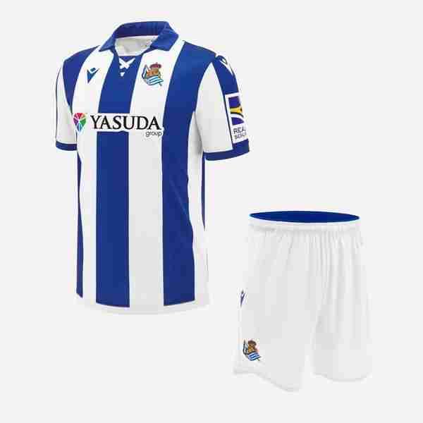 Camiseta Real Sociedad 1ª Niño 2024-2025 Maillot 1rd Ensemble Enfant Real Sociedad 2024 2025