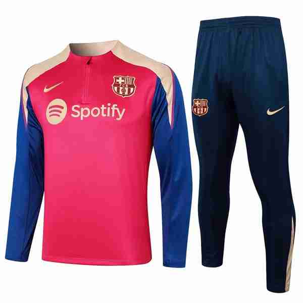 Sudadera De Training Barcelona 2024-2025 Rojo Azul Sweat Entrainement Barcelone 2024 2025 Rouge Bleu