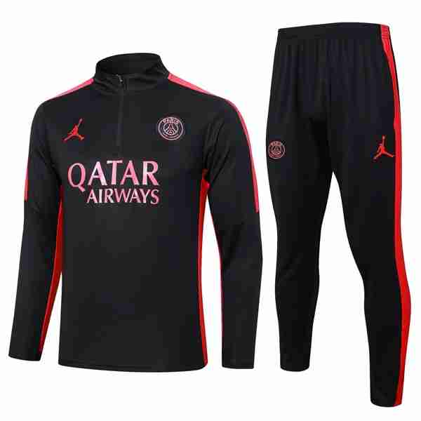 Sudadera De Training PSG 2024-2025 Negro Rosa Sweat Entrainement Paris Saint Germain 2024 2025 Noir Rosa