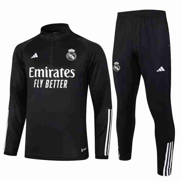 Sudadera De Training Real Madrid 2024-2025 Negro Sweat Entrainement Real Madrid 2024 2025 Noir