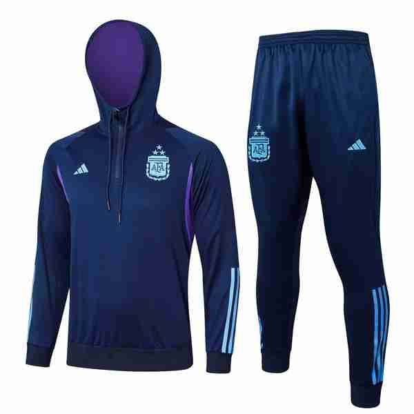 Chandal Con Capucha Argentina 2024 2025 Azul Veste a Capuche Argentine 2024 2025 Bleu