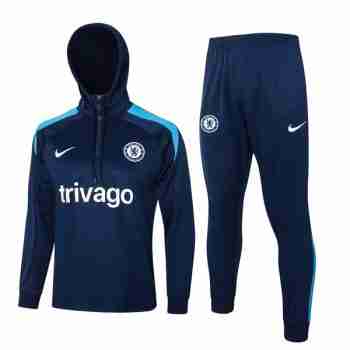 Survetement A Capuche Chelsea 2024 2025 Bleu