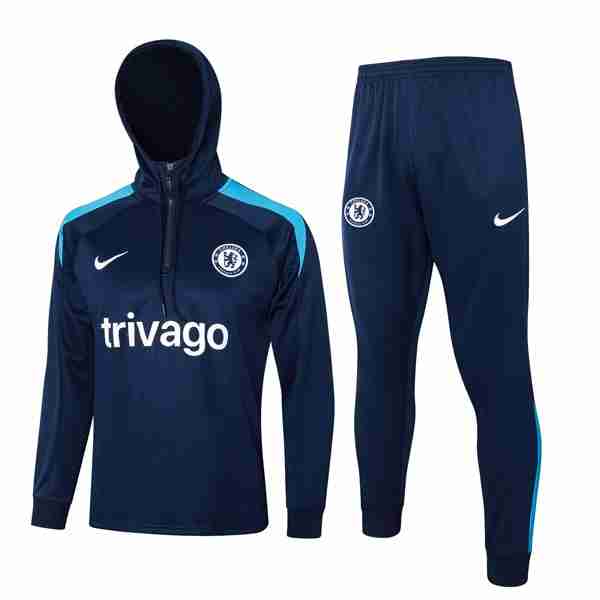 Chandal Con Capucha Chelsea 2024 2025 Azul Survetement A Capuche Chelsea 2024 Bleu