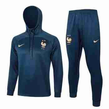 Survetement A Capuche France 2024 2025 Bleu