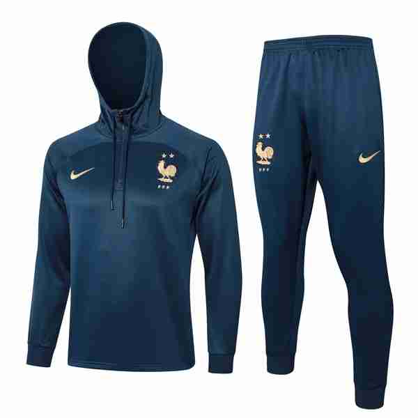 Chandal Con Capucha Francia 2024 2025 Azul Survetement A Capuche France 2024 2025 Bleu