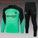Sweat Entrainement Ensemble Enfant Chelsea 2024 2025 Vert