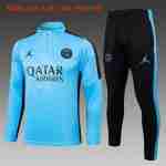 Sweat Entrainement Ensemble Enfant Paris Saint Germain 2024 2025 Bleu