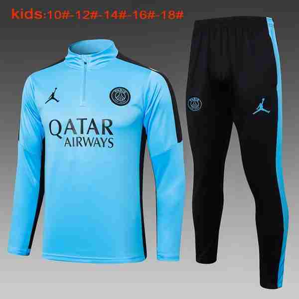 Ninos Sudadera De Training PSG 2024-2025 Azul 2 Sweat Entrainement Ensemble Enfant Paris Saint Germain 2024 2025 Bleu