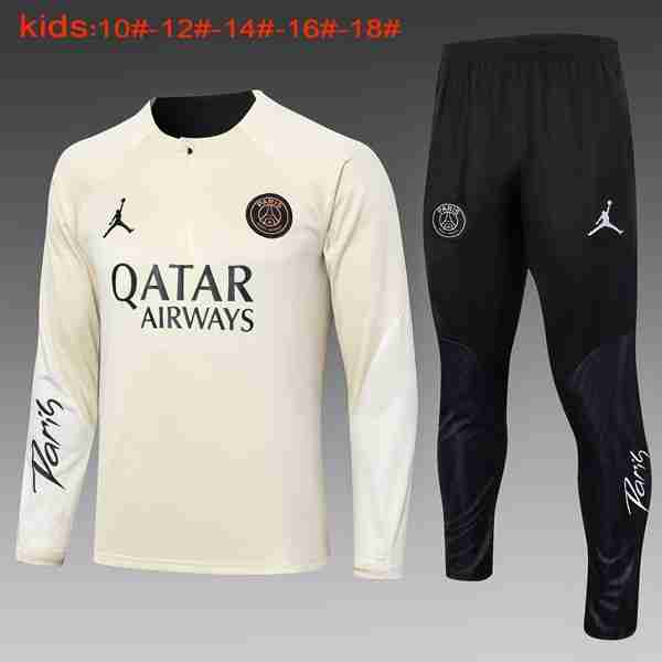 Ninos Sudadera De Training PSG 2024-2025 Amarillo Sweat Entrainement Ensemble Enfant Paris Saint Germain 2024 2025 Jaune