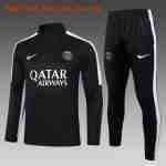 Sweat Entrainement Ensemble Enfant Paris Saint Germain 2024 2025 Noir