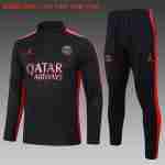 Sweat Entrainement Ensemble Enfant Paris Saint Germain 2024 2025 Noir Rosa