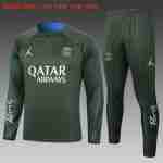 Sweat Entrainement Ensemble Enfant Paris Saint Germain 2024 2025 Vert