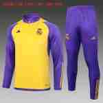 Sweat Entrainement Ensemble Enfant Real Madrid 2024 2025 Jaune Purpura