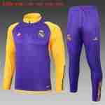 Sweat Entrainement Ensemble Enfant Real Madrid 2024 2025 Purpura Jaune