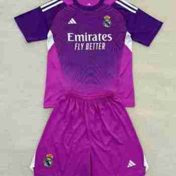 Maillot Gardien Ensemble Enfant Real Madrid 2025 2026 Purpura