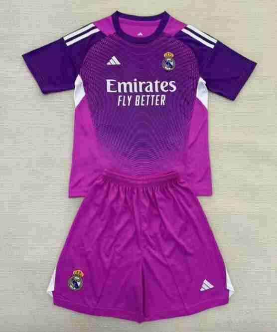 Maillot Gardien Ensemble Enfant Real Madrid 2025 2026 Purpura Maillot Gardien Ensemble Enfant Real Madrid 2025 2026 Purpura