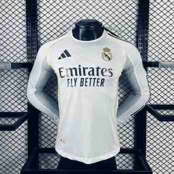 Version Joueur Maillot 1rd Manches Longues Real Madrid 2025 2026