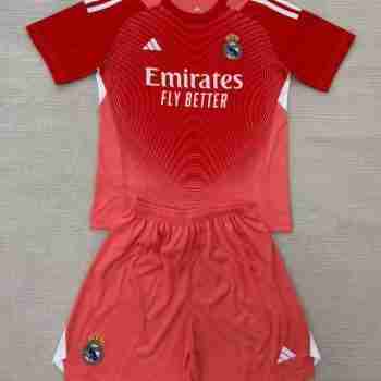Maillot Gardien Ensemble Enfant Real Madrid 2025 2026 Rojo