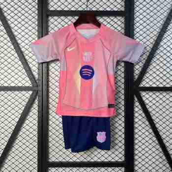 Maillot Spécial Ensemble Enfant Barcelone 2025 2026 Rosa