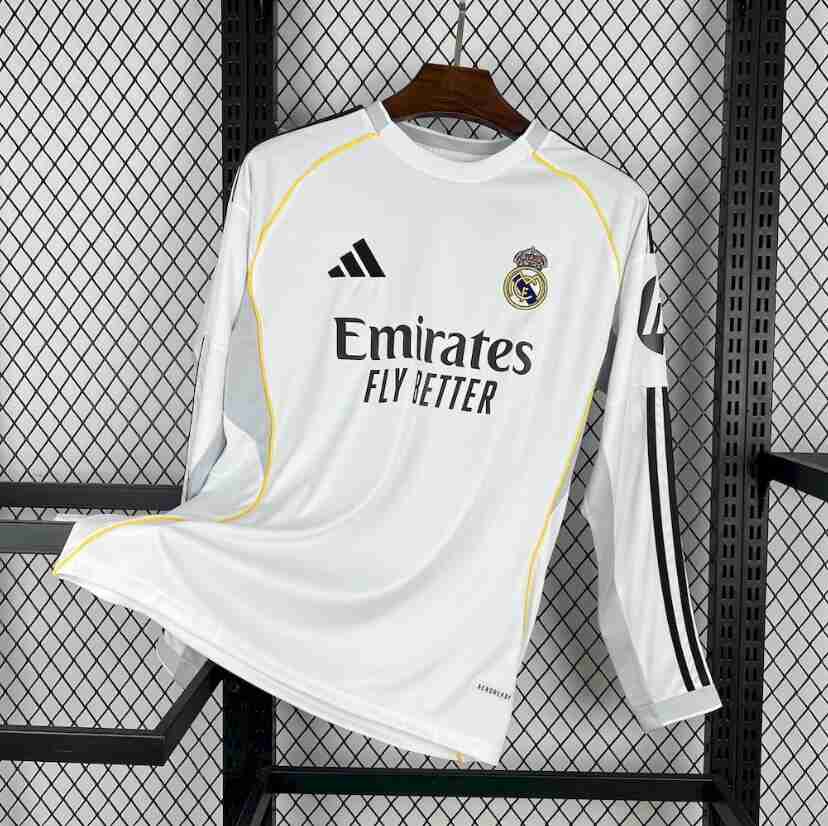 Thailande 1rd Manches Longues Maillot Real Madrid 2025 2026 Thailande 1rd Manches Longues Maillot Real Madrid 2025 2026