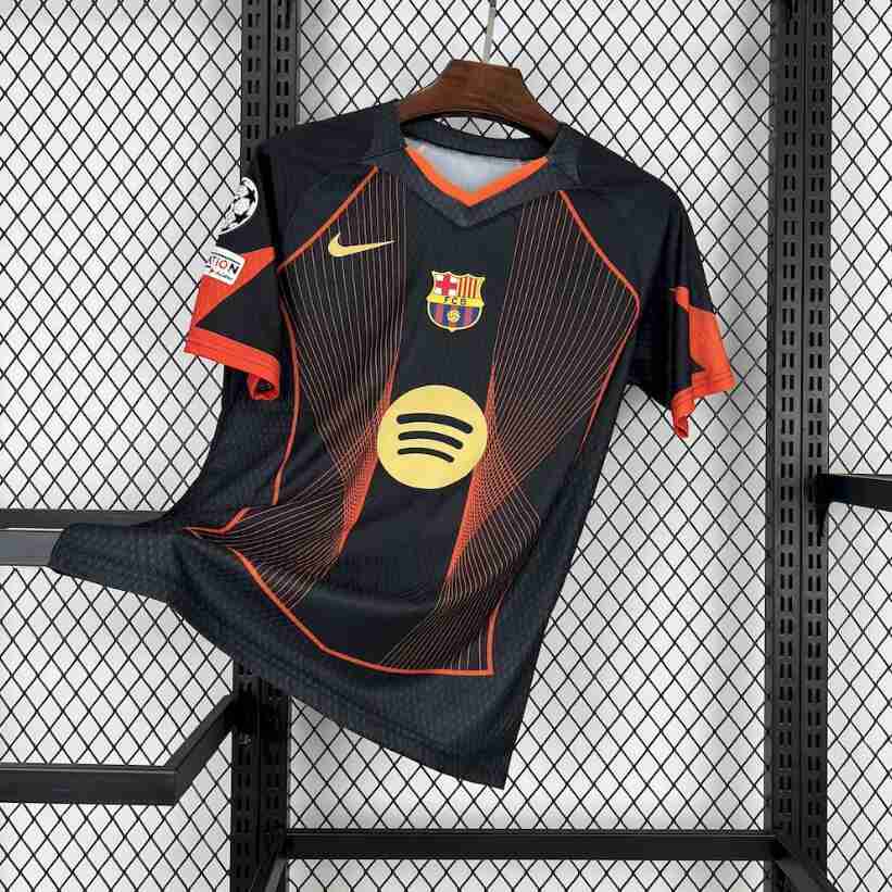 Thailande Maillot Spécial Barcelone 2025 2026 Noir Thailande Maillot Special Barcelone 2025 2026 Noir