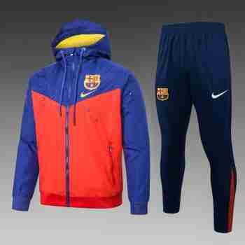 Ensemble Coupe Vent Barcelone 2025 2026 Bleu Rouge