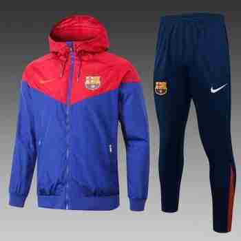 Ensemble Coupe Vent Barcelone 2025 26 Rouge Bleu