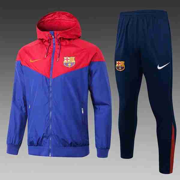 Rompevientos Barcelona Conjunto Completo 2025-2026 Rojo Azul Coupe Vent Barcelona Ensemble 2025 2026 Rouge Bleu