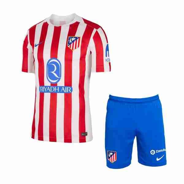 Camiseta Atletico Madrid 1ª Niño 2025-2026 Maillot 1rd Ensemble Enfant Atletico Madrid 2025 2026