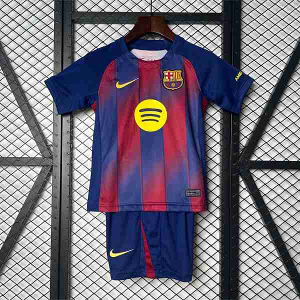 Camiseta Barcelona 1ª Niño 2025-2026 Maillot 1rd Ensemble Enfant Barcelone 2025 2026