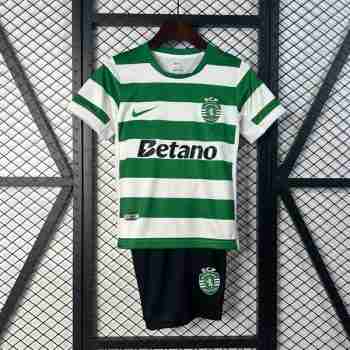 Maillot 1rd Ensemble Enfant Sporting Lisboa 2025 2026