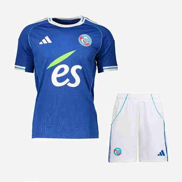 Camiseta Racing Club De Estrasburgo 1ª Niño 2025-2026 Maillot 1rd Ensemble Enfant Strasbourg 2025 2026