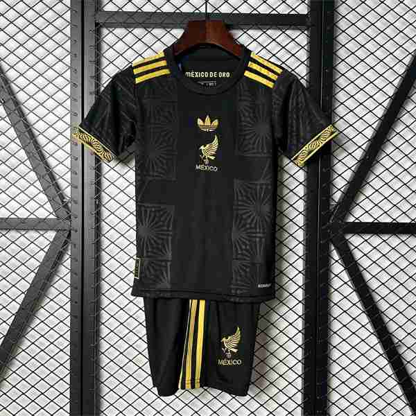 Camiseta Mexico Special Edition Niño 2025 Negro Maillot Special Ensemble Enfant Mexique 2025 2026 Noir