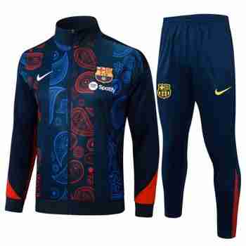Ensemble Coupe Vent Barcelone 2025 2026 Rouge Bleu