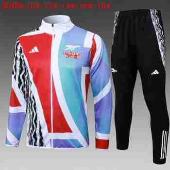 Survetement Ensemble Enfant Arsenal 2025 2026 Blanc Rouge