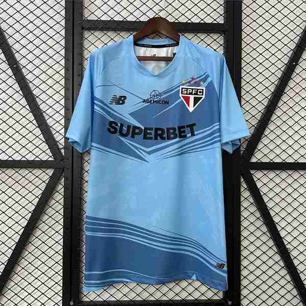 Tailandia Camiseta Sao Paulo Pre-Match 2025-2026 Azul Thailande Maillot Pre Match Sao Paulo 2025 2026 Bleu