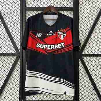 Thailande Maillot Pre Match Sao Paulo 2025 2026 Noir Rouge