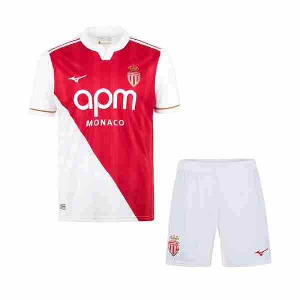Camiseta AS Monaco 1ª Niño 2025-2026 Maillot 1rd Ensemble Enfant AS Monaco 2025 2026