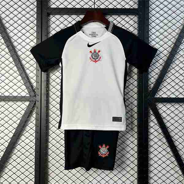 Camiseta Corinthians 1ª Niño 2025-2026 Maillot 1rd Ensemble Enfant Corinthians 2025 2026