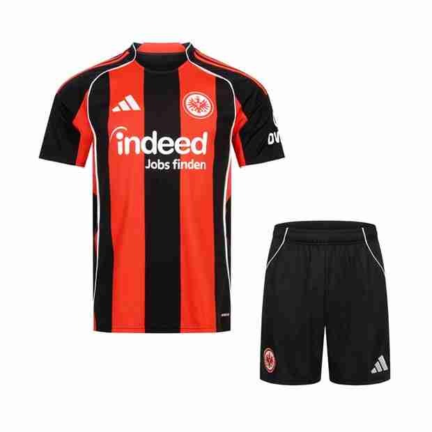 Camiseta Eintracht Frankfurt 1ª Niño 2025-2026 Maillot 1rd Ensemble Enfant Eintracht Frankfurt 2025 2026