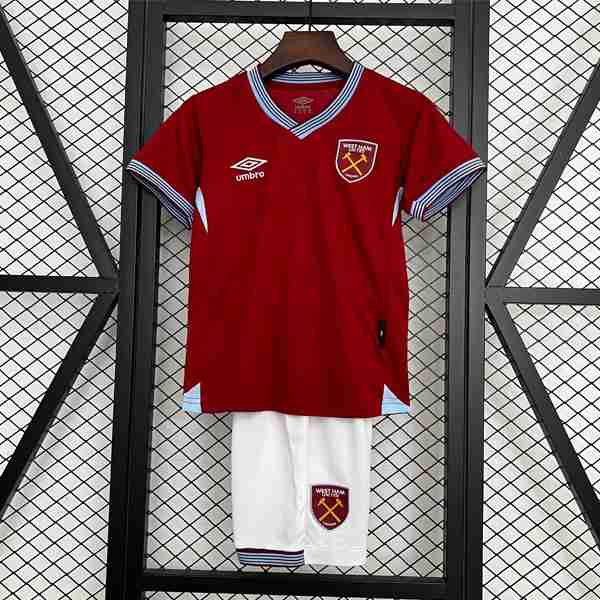 Camiseta West Ham 1ª Niño 2025-2026 Maillot 1rd Ensemble Enfant West Ham United 2025 2026