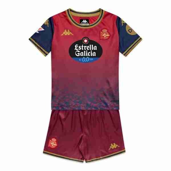 Camiseta Deportivo Coruña 2ª Niño 2025-2026 Maillot 2rd Ensemble Enfant Deportivo 2025 2026
