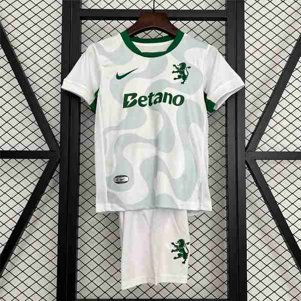 Camiseta Sporting Lisbon 2ª Niño 2025-2026 Maillot 2rd Ensemble Enfant Sporting Lisbon 2025 2026