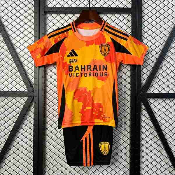 Camiseta PSG Special Edition Niño 2025-2026 Naranja Maillot Spécial Ensemble Enfant Paris FC 2025 2026 Orange