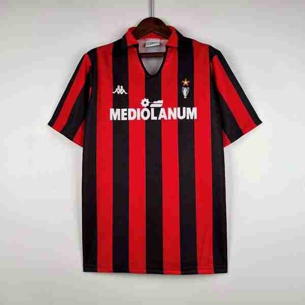 Tailandia Camiseta AC Milan 1ª Retro 1989-1990 Thailande Maillot 1rd AC Milan Retro 1989 1990