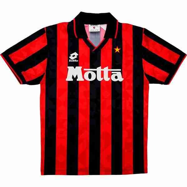Tailandia Camiseta AC Milan 1ª Retro 1993 1994 Negro Rojo Thailande Maillot 1rd AC Milan Retro 1993 1994 Noir Rouge